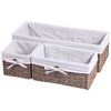 Vintiquewise Storage Basket, Brown, Seagrass, 3 PK QI003421.3